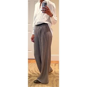 Wide Leg Wool Trousers